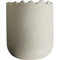 DBKD Flowery vægkrukke 19 cm Creme
