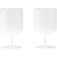 Ferm Living Ripple vinglas 2-pak Frosted