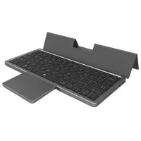Mtp Products KF 8700 Foldbart trådløst tastatur med touchpad og polyuretan-etui - sort