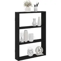 vidaXL væghylde 43x9x60 cm konstrueret træ sort