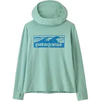 Patagonia - Børnetøj - K's Cap SW Hoody Boardshort Logo Tones Thin Ice til Unisex - Børnetoj Størrelse S - Blå
