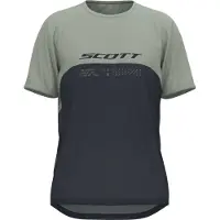 SCOTT - MTB tøj - Vertic DRI SS Tee M Dark Blue Spray Grey til UnisexBomuld - Størrelse XL - Flåde