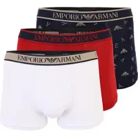 Emporio Armani Emporio Armanitil mænd. EM000370_AF20669 Sæt 3 Boxershorts Core navy, rød, hvid (XL), Afslappet, Bomuld, Blå