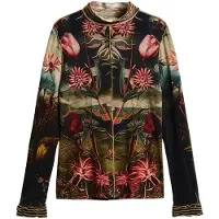 Desigual Shirts oliven / rød / lys rød / sort