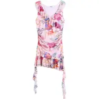 Desigual Kjole fersken / fuchsia / rød