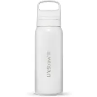 LifeStraw Go 2.0 Stainless Steel Water Filter Bottle 700ml, Hvid