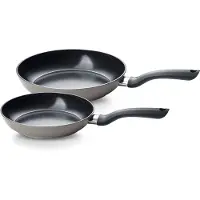 Fissler Essential 111-002-02-100-0 Gray/Black, 2-piece pan set, 24 and 28 cm