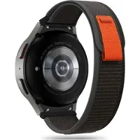 Tech-Protect nylon rem til Samsung Galaxy Watch 4/5/5 Pro/6 sort/orange