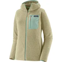 Patagonia - Fleece dame - W's R1 Air Full-Zip Hoody Weathered Stone til UnisexUld - Størrelse M - Grøn