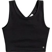 Roxy - T-shirts dame - Good Keepsake Crop Top Anthracite til UnisexUld - Størrelse M - Sort