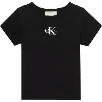 Calvin Klein Bluser & t-shirts 'Monologo' lilla / sort / hvid