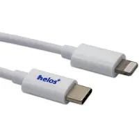 Helos USB-C til Lightning-kabel, MFI-certificeret, 1,0 m, hvid