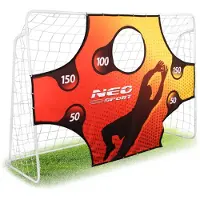 Neo-Sport Futbolo vartai 245 x 155 x 80 cm + taikinio kilimėlis
