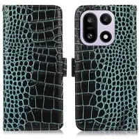 Mtp Products OnePlus 15 Crocodile Series Læderpung med RFID - Grøn