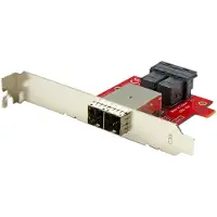 StarTech.com Mini-SAS Adapter - Dual SFF-8643 to SFF-8644 - 12Gbps - SAS internal to external panel
