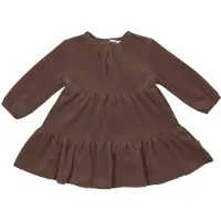 Smallstuff Kjole - Velour - Dark Mole - - 1 år (80) - Kjole