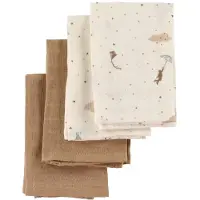 Cam Cam Copenhagen Vaskeklude - 30x30 cm - 4-pak - Dreamland/Camel - - OneSize - Vaskeklud