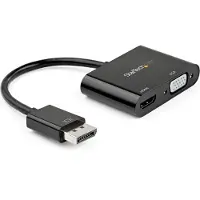 StarTech.com DisplayPort to HDMI VGA Adapter - 4K 60Hz - Mac & Windows - video adapter - DisplayPort / HDMI / VGA - 23.2 cm