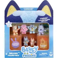Bluey Figurer - Fuzzies - 6 stk. + 2 Overraskelser - - OneSize - Legetøjsfigur