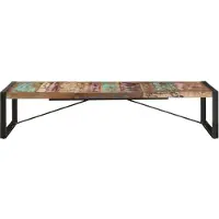 vidaXL Sofabord Ru Mangotræ Sort - Massivt genanvendt træ / 180 x 90 x 40 cm
