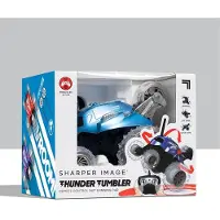 Sharper Image Toy RC Monster Spinning Car Metallic Blue