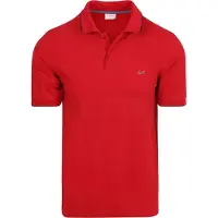 Sun68 Poloshirt Små Stribet Krave Rød Blå Mørkeblå måle