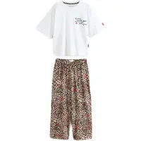 Rockett St George Pyjamas mokka / blodrød / sort / hvid