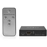 Nedis Hdmi-switch 3 Porte 3xhdmi Ind Til 1xhdmi Ud 8k Fjernbetjent Aluminium 60hz
