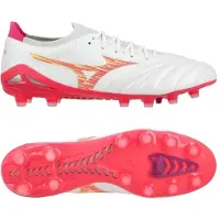 Mizuno Morelia Neo Iv Beta Made In Japan Fg Blazing Flair - Hvid/pink/pink - Græs (Fg), størrelse 47