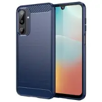 Mtp Products Samsung Galaxy M16/F36 Børstet TPU Cover - Karbonfiber - blå