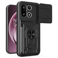 Mtp Products OnePlus 15 Roterende Ring Hybrid Cover med Kameraskjold - Sort