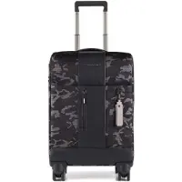 Piquadro Kelioninis , Four-Wheel, Cabin Textile Trolley, Camouflage