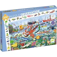 Djeco Puslespil - 200 Brikker - Oberservationspuslespil - Havets - - OneSize - Puslespil