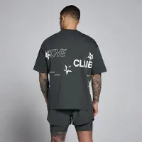 Myprotein MP mænd Hybrid Graphic oversized bomuldst-shirt - vasket sort - M