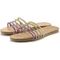 LASCANA Pantoletter gul / lysviolet / cranberry / sølv