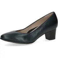 Caprice Pumps, blue, made of Leather with Block heel, Size 40.5