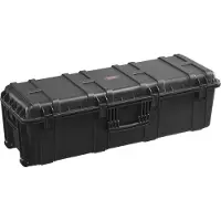 Vevor 5,5 Cu.ft vejrbestandigt hårdt etui, vandtæt hårdt etui med stor kapacitet og 3 håndtag, IP67 vandtæt beskyttelsesetui med 6 klips, 6 hængelåshuller og skumindsats til stort udstyr, sort