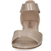 Caprice Heeled sandal, beige, made of Leather with Block heel, Size 39