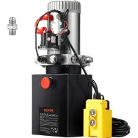 Vevor hydraulisk pumpe 4 Quart/3,8 L enkeltvirkende tipvognspumpe strømforsyning DC 12V