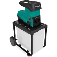 Vonroc Kompostkværn 2800W – Lydsvag - Kraftig flishugger med justerbare skærevalser | 60L | Klarer grene op til Ø45 mm