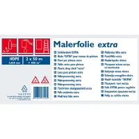 Ciret WESTEX malerpresenning HDPE 30 my transparent 2 x 50 m rivfast til beskyttelse af underlaget (96949910)