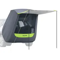 Vevor SUV-telt med skyggemarkise, helårs SUV-telt med bagklap, PU2000 mm vandtæt campingtelt med bagklap, bærbart solskærmtelt med bagklap og bæretaske til udendørs vandreture