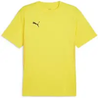 Puma Trænings T-Shirt teamGOAL - Gul/Sort, størrelse Medium