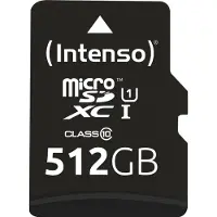 Intenso Micro Sdxc 512gb Class 10 Uhs-i Premium Hukommelseskort