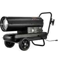 Vevor Petroleum/Diesel Tvungen Luftvarmer, 70000 Btu Torpedo-rumvarmer, Bærbar med Termostatstyring, 19L Tank Effektiv Indendørs/Udendørs Petroleumvarmer Til Hjemmet, Arbejdspladsen, Industri, Værkste