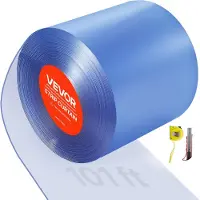 Vevor Klar PVC-listegardin, 30,8 m længde x 30,5 cm bredde, termisk isolerende plastikdørliste i bulk, gardinstrimler til walk-in-fryser og køler til døråbninger i supermarkeder, garager og lagerbygni