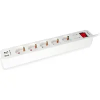 Equip 245554 5 Stik Forlængerledning 1.5 M