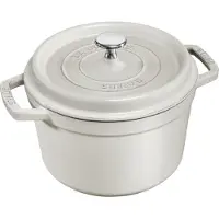 Staub rund gryde høj model 4,8 L White Truffle