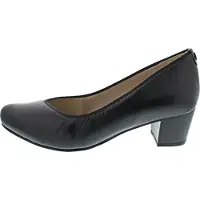 Caprice Pumps, black, made of Leather with Block heel, Size 40