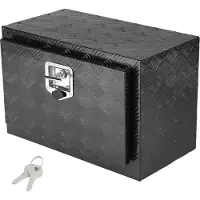 Vevor Undervognsboks til lastbil, 24" x 14" x 16" Pickup-opbevaringsboks, Kraftig værktøjskasse i aluminium med diamantplade, lås og nøgler, Vandtæt traileropbevaringsboks med T-håndtagslås til lastbi